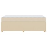 vidaXL Cadre de lit avec matelas avec matelas Crème 80 x 200 cm tissu