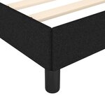 vidaXL Cadre de lit sans matelas noir 140x190 cm tissu