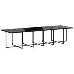 vidaXL Ensemble à manger de jardin 13 Pièces coussins noir résine tressée