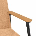 vidaXL fauteuil Beige Tissu ressemblant à de la laine bouclée