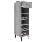 vidaXL Meuble à chaussures Sonoma gris 30x35x105 cm Bois d'ingénierie