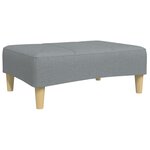 vidaXL Canapé-lit à 2 places avec repose-pied gris clair tissu