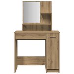 vidaXL Coiffeuse avec miroir chêne artisanal 86 5x35x136 cm