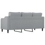 vidaXL Canapé à 3 places Gris clair 180 cm Tissu