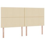 vidaXL Lit avec rangement et matelas Crème 200 x 200 cm Polyester