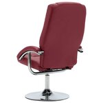 Vidaxl fauteuil inclinable avec repose-pied rouge bordeaux similicuir