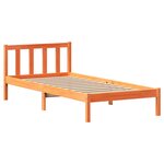 vidaXL Cadre de lit sans matelas cire marron 100x200cm bois pin massif