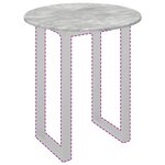 vidaXL Plateau de table Gris béton 60 x 60 x 1 5 cm Bois d'ingénierie
