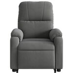 vidaXL Fauteuil inclinable de massage électrique gris foncé
