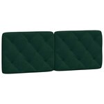 vidaXL Coussin de tête de lit vert foncé 140 cm velours