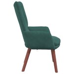 Fauteuil relaxant vidaXL en velours vert foncé