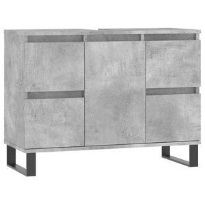 vidaXL Armoire salle de bain gris béton 80x33x60cm bois d'ingénierie