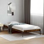 vidaXL Cadre de lit Chêne Fumé 80 x 200 cm Bois d'ingénierie