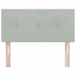 vidaXL Tête de lit Montage mural Gris clair 80 cm Velours