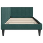 vidaXL Cadre de lit d'angle Vert foncé 100 x 200 cm Velours