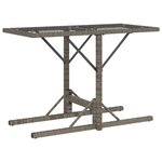 vidaXL Ensemble de bistro 3 Pièces avec coussins gris résine tressée