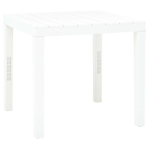 vidaXL Table de jardin Blanc 78x78x72 cm Plastique