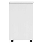 vidaXL Armoire roulante avec tiroirs MOSS blanc bois de pin solide