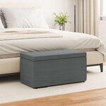 vidaXL Tabouret Gris foncé 81 x 41 x 40 cm Tissu et bois stratifié