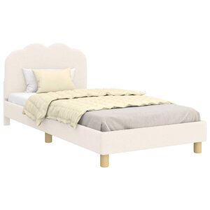 vidaXL Cadre de lit pour enfants avec tête de lit Crème 80 x 200 cm