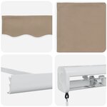 vidaXL Store Rétractable Manuel Beige 500x300 cm
