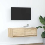 vidaXL Meuble TV chêne sonoma 80x31x25 5 cm bois d'ingénierie