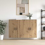 vidaXL Armoire Murale 2 Pièces Chêne artisanal 69 5 x 34 x 90 cm