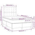 vidaXL Sommier à lattes de lit matelas et LED Gris clair 120x200 cm
