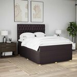 vidaXL Sommier à lattes de lit avec matelas Marron foncé 160x200 cm