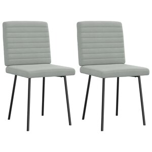 vidaXL Chaises à manger lot de 2 Gris clair Velours