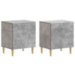 vidaXL Table de chevet 2 Pièces Gris béton 43 x 34 5 x 50 cm