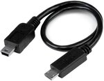 Startech.com câble usb otg micro usb vers mini usb de 20 cm - m/m