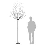 vidaXL Sapin de Noël 600 LED bleues Cerisier en fleurs 300 cm