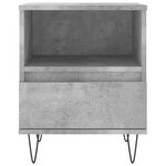 vidaXL Table de chevet gris béton 40x35x50 cm bois d’ingénierie