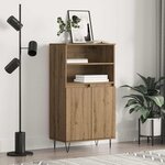 vidaXL Haut Armoire Marron 60 x 36 x 110 cm Bois d'ingénierie