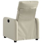 vidaXL Fauteuil inclinable Crème Similicuir