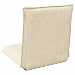 vidaXL Fauteuil de sol ajustable Crème Tissu