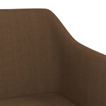 vidaXL Chaise pivotante de salle à manger Marron foncé Tissu