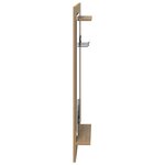 vidaXL Porte-manteau mural avec étagère avec stockage avec miroir Chêne artisan 70 x 10 x 90 cm