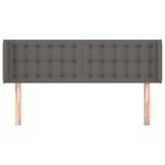 vidaXL Tête de lit avec oreilles Gris 147x16x78/88 cm Similicuir