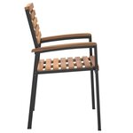 vidaXL Chaises de jardin empilables 2Pièces bois massif d'acacia et métal