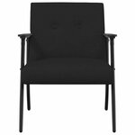 vidaXL fauteuil Noir 59 x 75 x 78 cm tissu