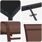 vidaXL Ensemble de salle à manger pour jardin 3 Pièces Marron