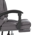 Fauteuil de massage inclinable de bureau informatique étude similicuir gris 02_0025405