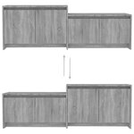 vidaXL Meuble TV Sonoma gris 146 5x35x50 cm Bois d'ingénierie