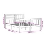 vidaXL Cadre de lit sans matelas blanc bois massif 140x200 cm