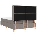 vidaXL Lit à ressorts avec matelas Taupe 140 x 190 cm tissu