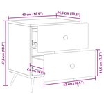 vidaXL Cabinet de chevet 2 Pièces Chêne Sonoma 43 x 34 5 x 47 5 cm