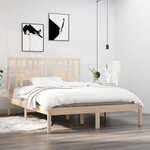 vidaXL Cadre de lit sans matelas bois massif 120x200 cm