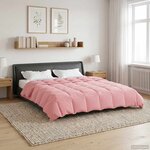 vidaXL Duvet complet toute l'année Rose 200 x 240 cm Microfibre